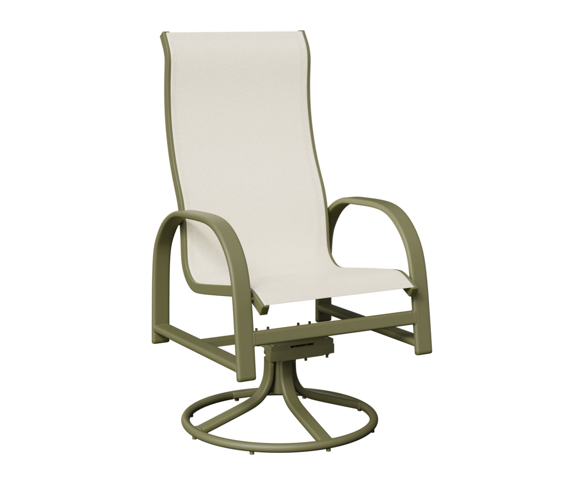 Murphy High Back Sling Swivel Rocker Dining Chair