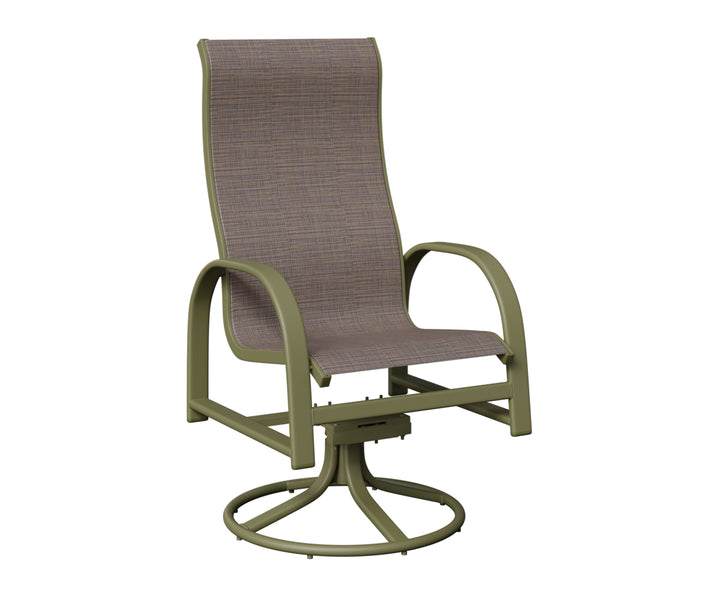 Murphy High Back Sling Swivel Rocker Dining Chair