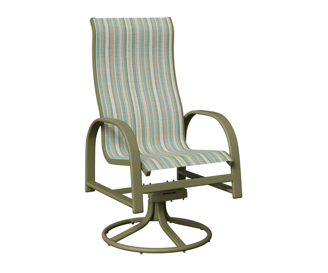Murphy High Back Sling Swivel Rocker Dining Chair