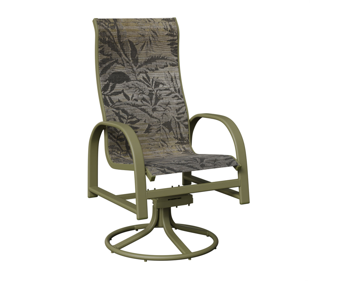 Murphy High Back Sling Swivel Rocker Dining Chair