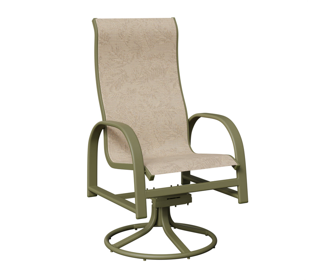 Murphy High Back Sling Swivel Rocker Dining Chair