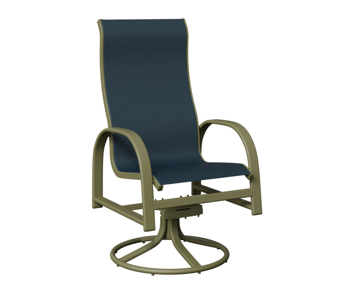 Murphy High Back Sling Swivel Rocker Dining Chair