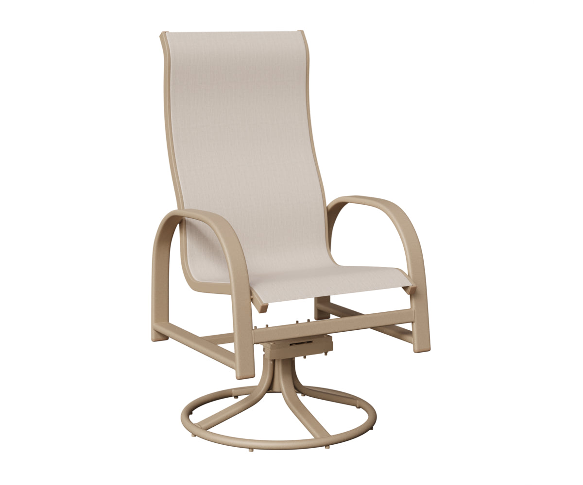 Murphy High Back Sling Swivel Rocker Dining Chair