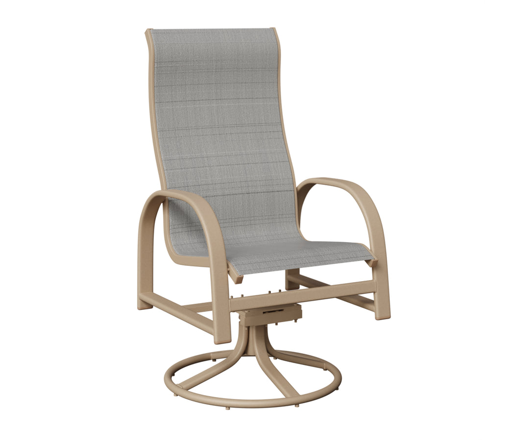 Murphy High Back Sling Swivel Rocker Dining Chair