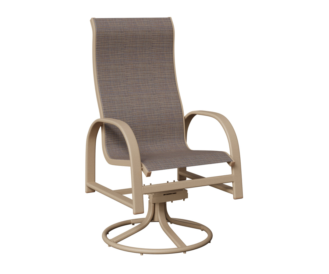Murphy High Back Sling Swivel Rocker Dining Chair