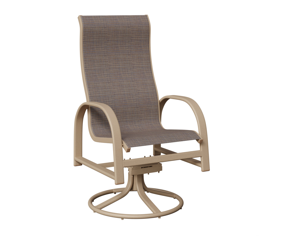 Murphy High Back Sling Swivel Rocker Dining Chair