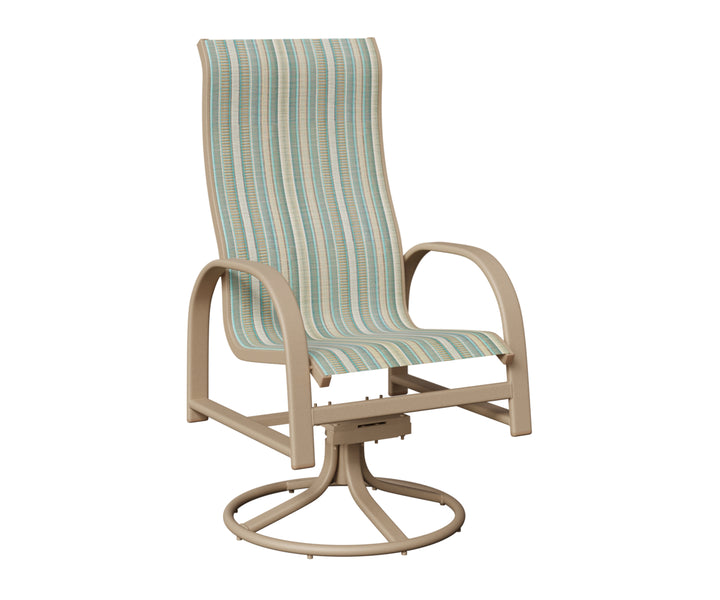 Murphy High Back Sling Swivel Rocker Dining Chair