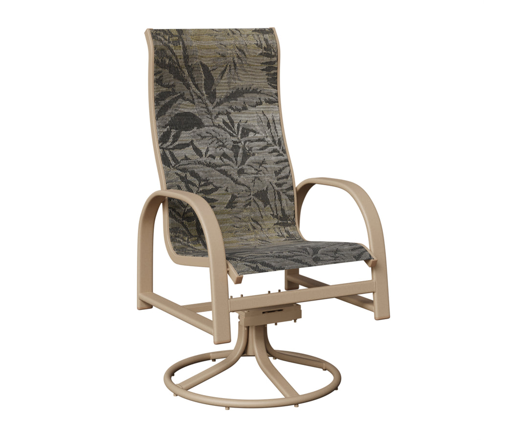 Murphy High Back Sling Swivel Rocker Dining Chair