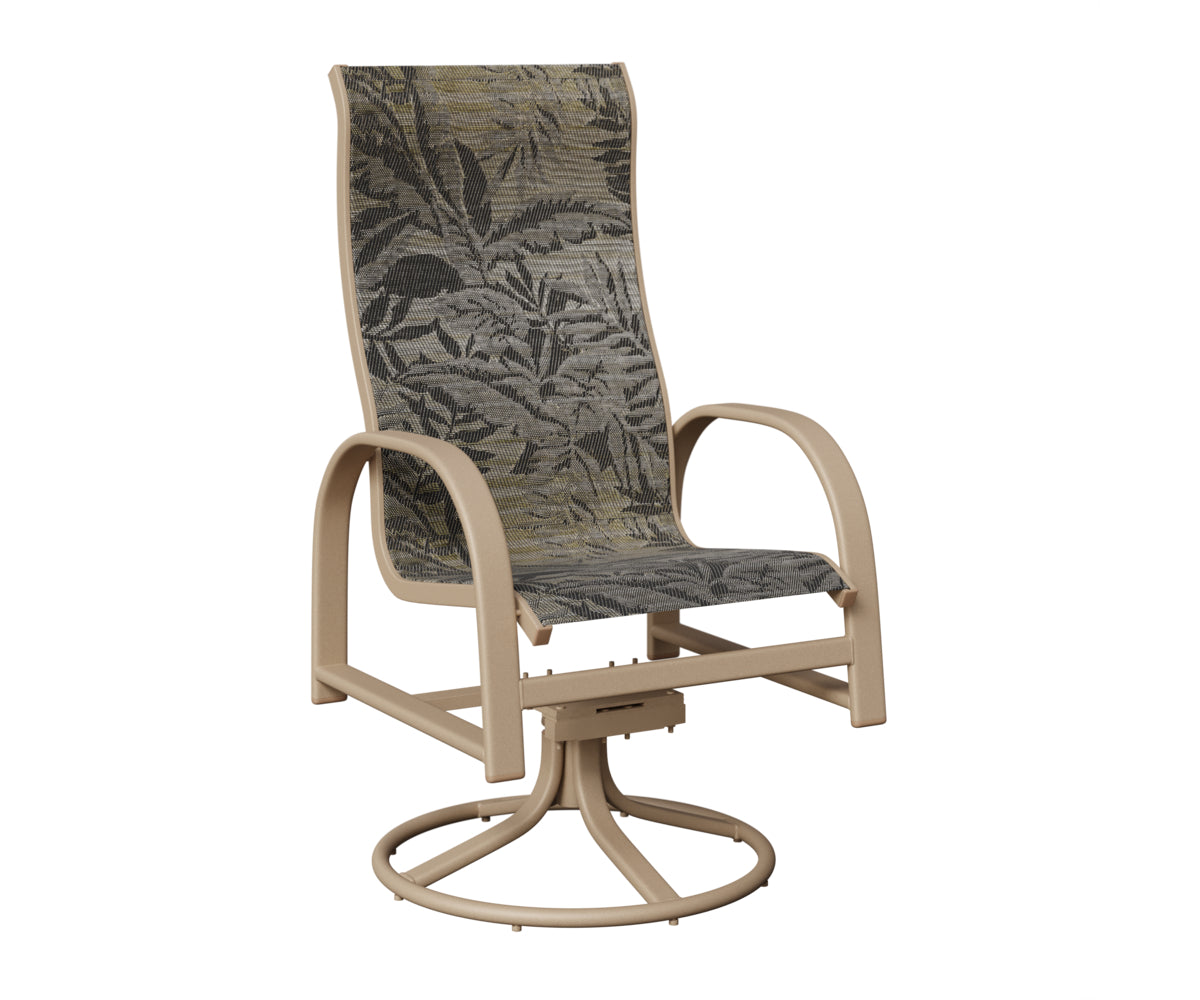 Murphy High Back Sling Swivel Rocker Dining Chair
