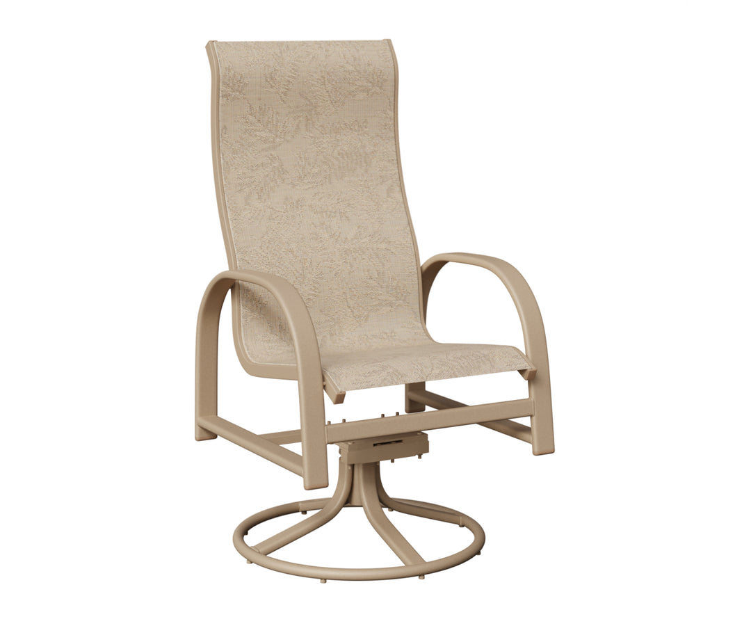 Murphy High Back Sling Swivel Rocker Dining Chair