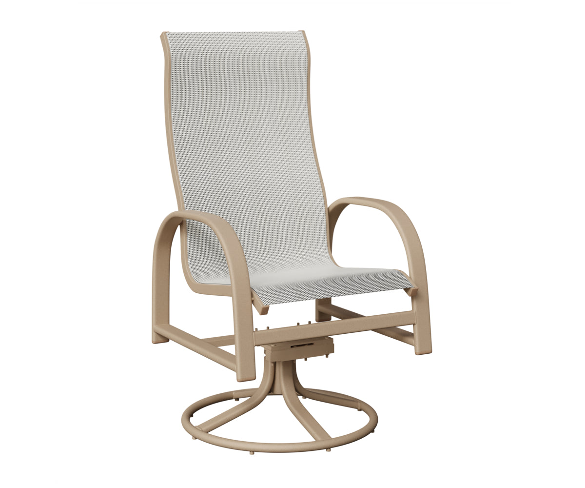 Murphy High Back Sling Swivel Rocker Dining Chair