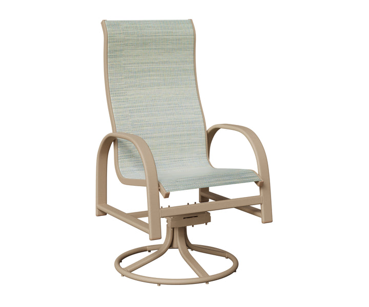 Murphy High Back Sling Swivel Rocker Dining Chair