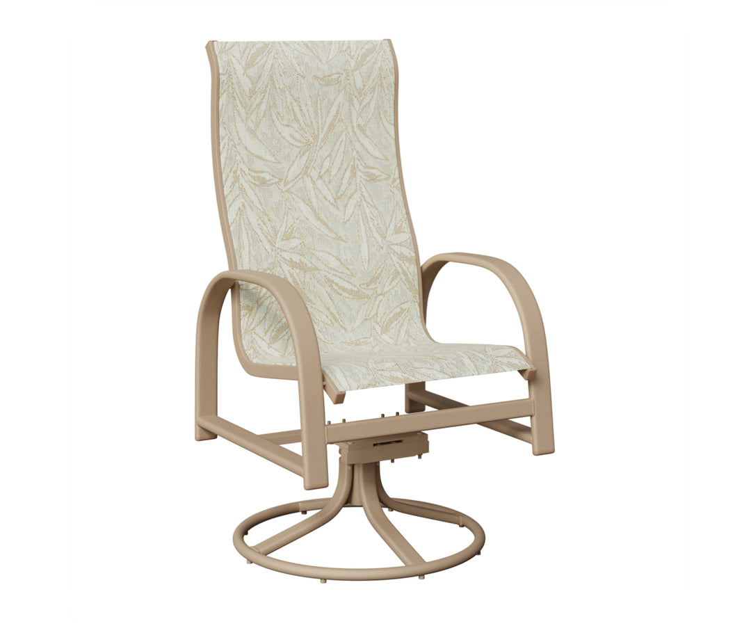 Murphy High Back Sling Swivel Rocker Dining Chair