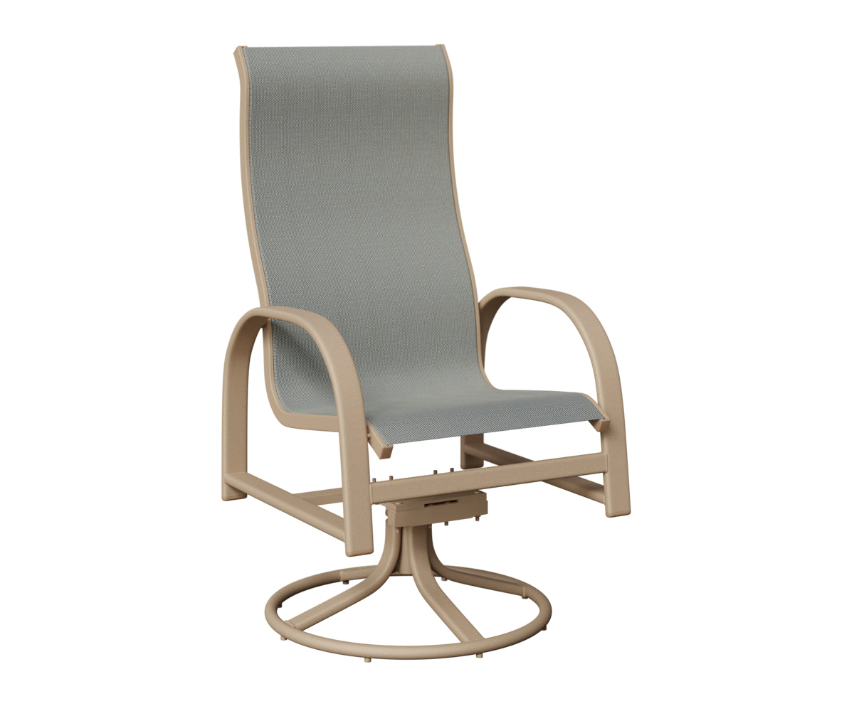 Murphy High Back Sling Swivel Rocker Dining Chair