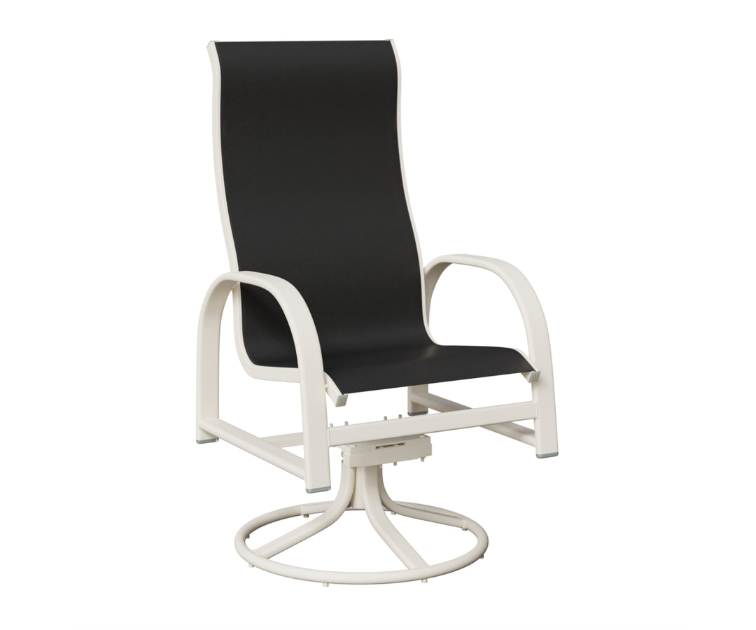 Murphy High Back Sling Swivel Rocker Dining Chair