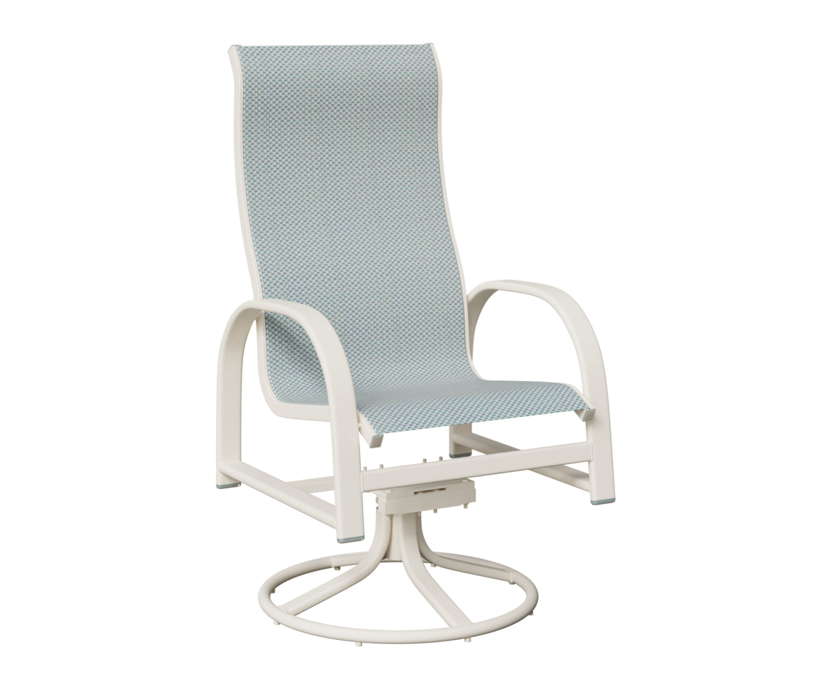 Murphy High Back Sling Swivel Rocker Dining Chair