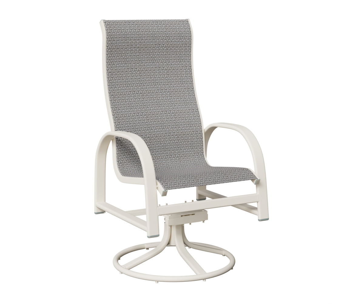 Murphy High Back Sling Swivel Rocker Dining Chair