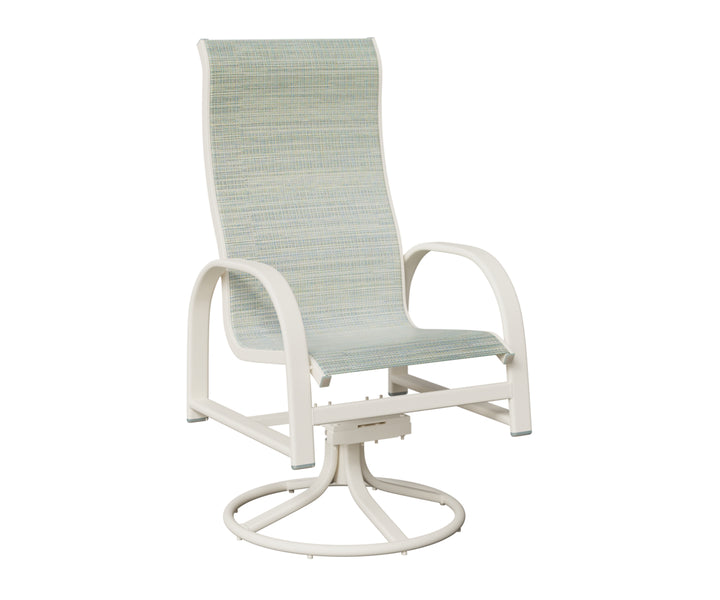 Murphy High Back Sling Swivel Rocker Dining Chair