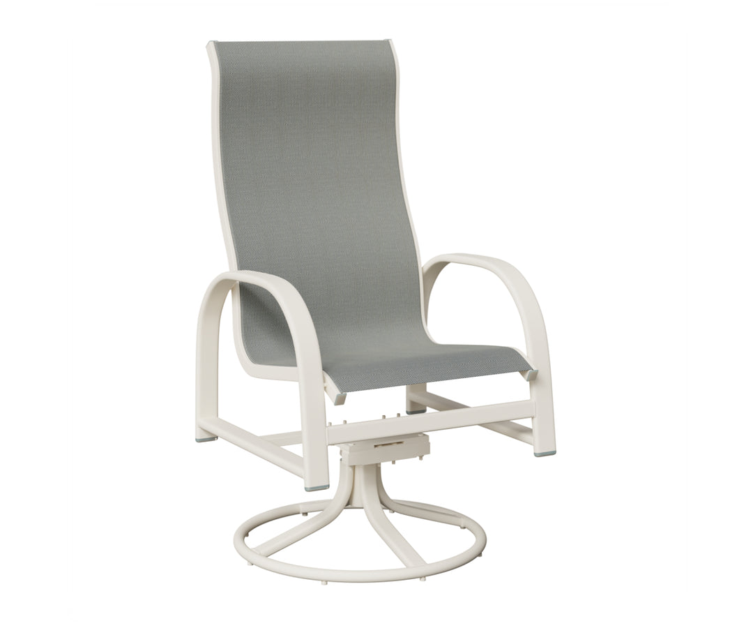 Murphy High Back Sling Swivel Rocker Dining Chair