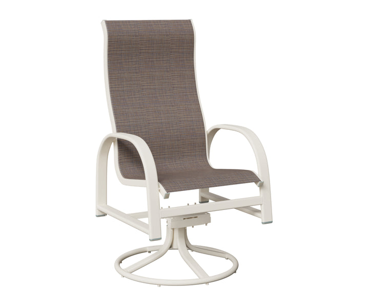 Murphy High Back Sling Swivel Rocker Dining Chair