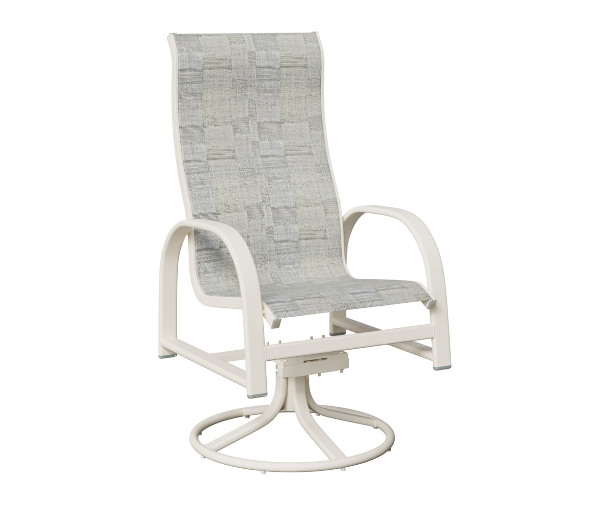 Murphy High Back Sling Swivel Rocker Dining Chair