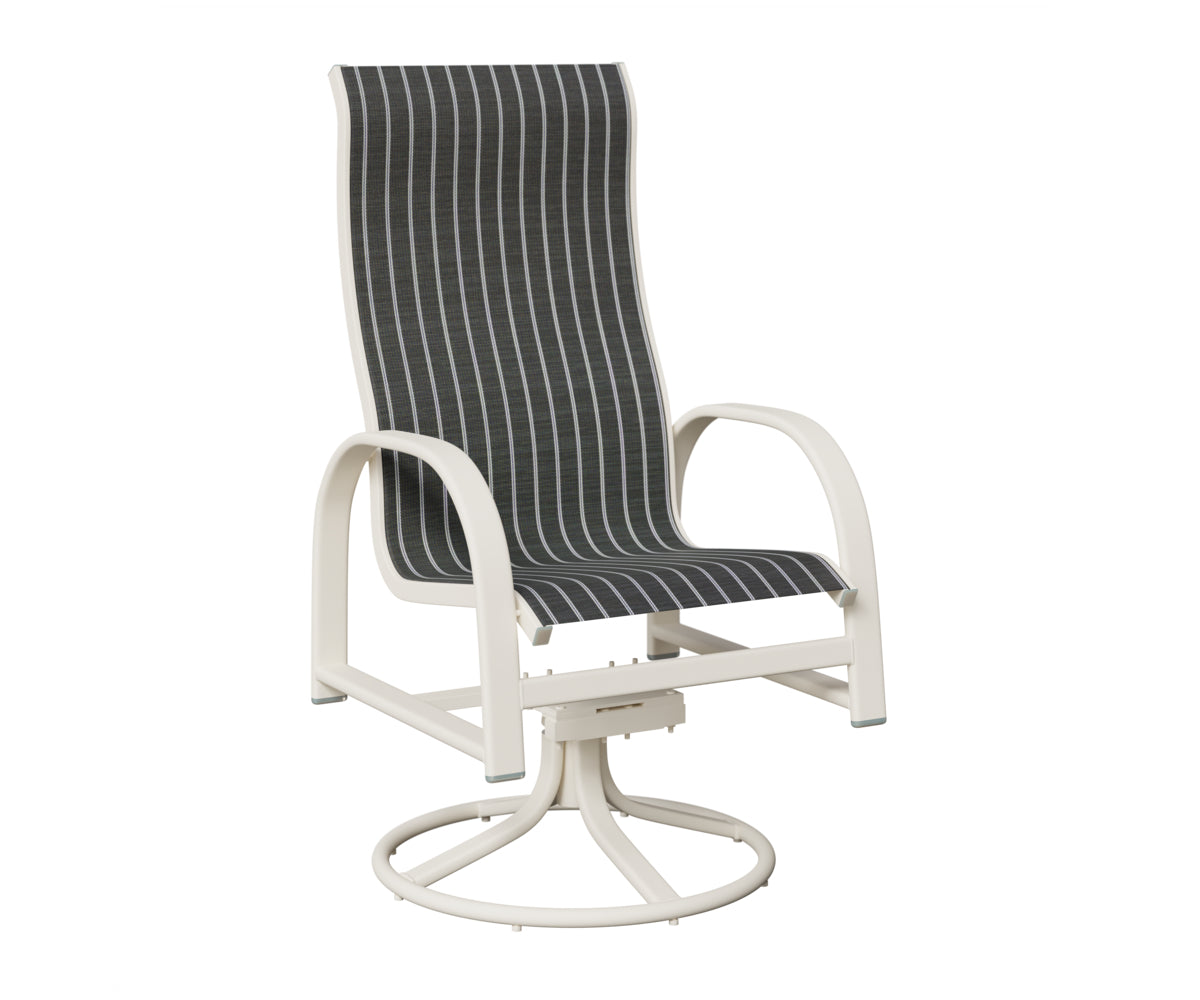 Murphy High Back Sling Swivel Rocker Dining Chair