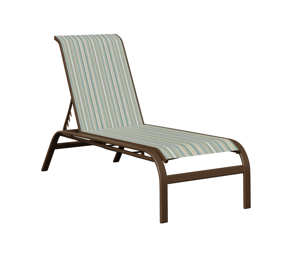 Murphy Sling Chaise Lounge Without Arms