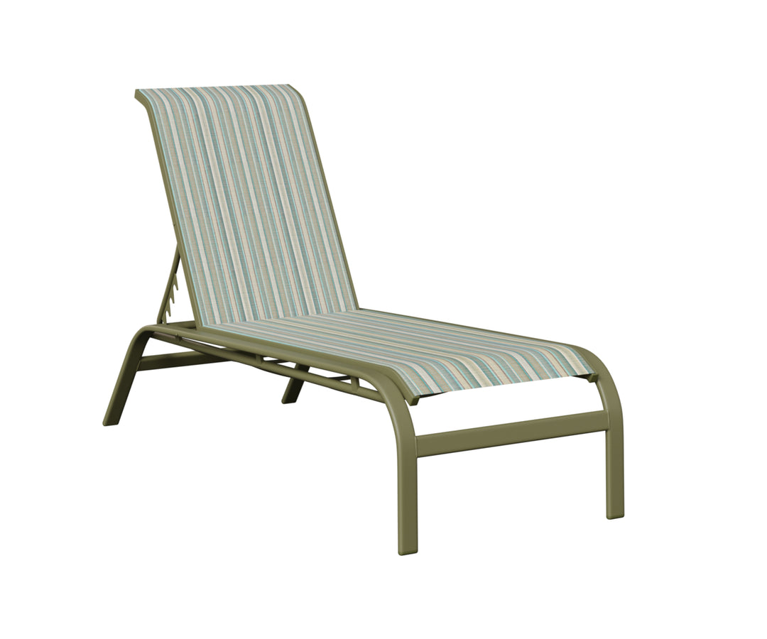 Murphy Sling Chaise Lounge Without Arms