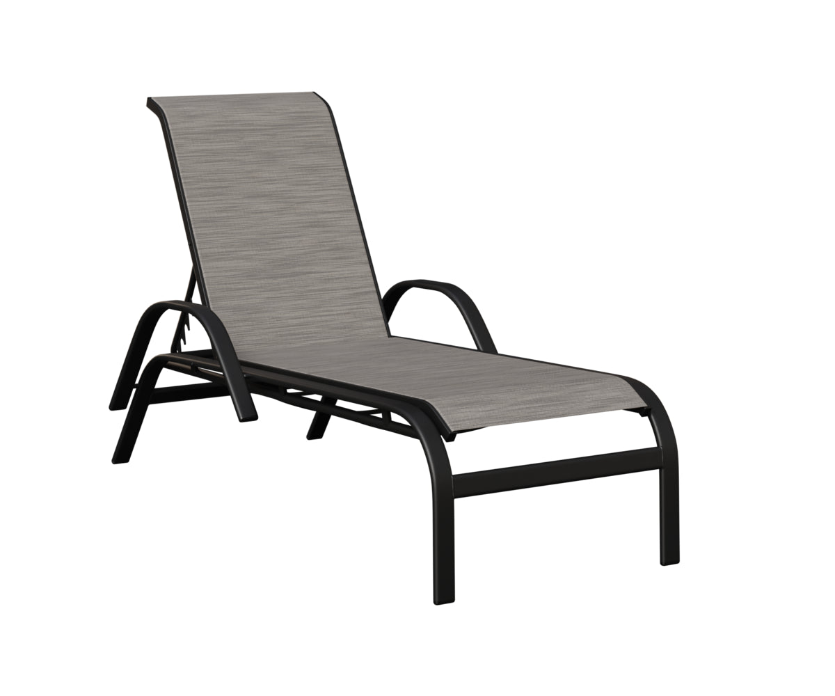 Murphy Sling Chaise Lounge With Arms
