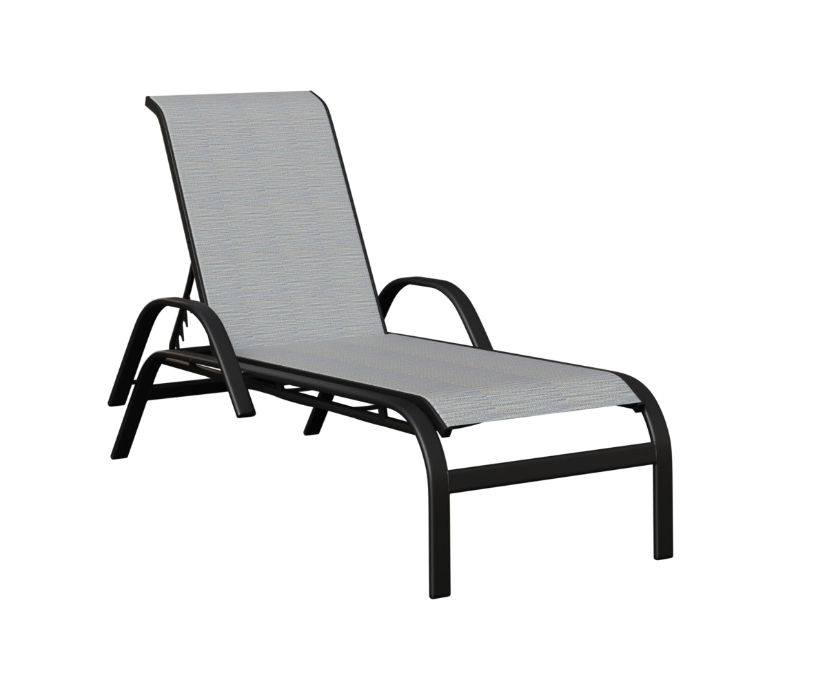 Murphy Sling Chaise Lounge With Arms