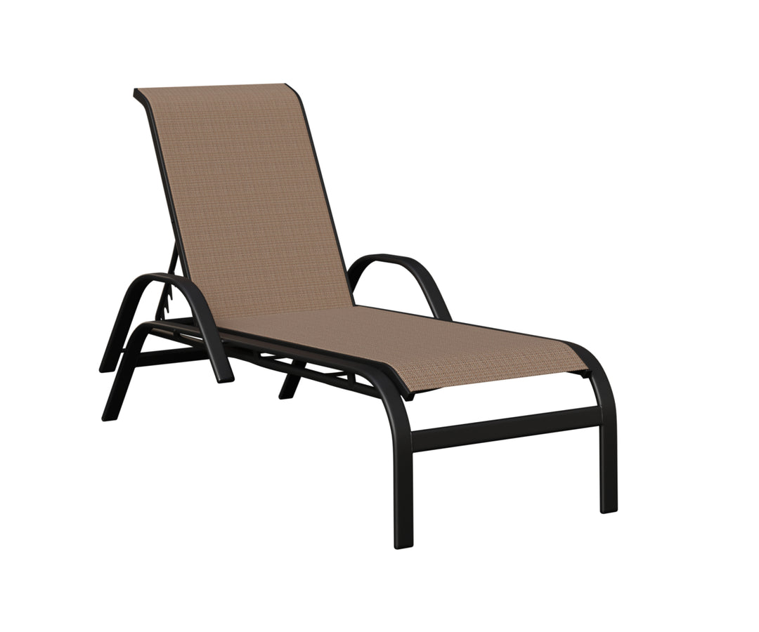 Murphy Sling Chaise Lounge With Arms