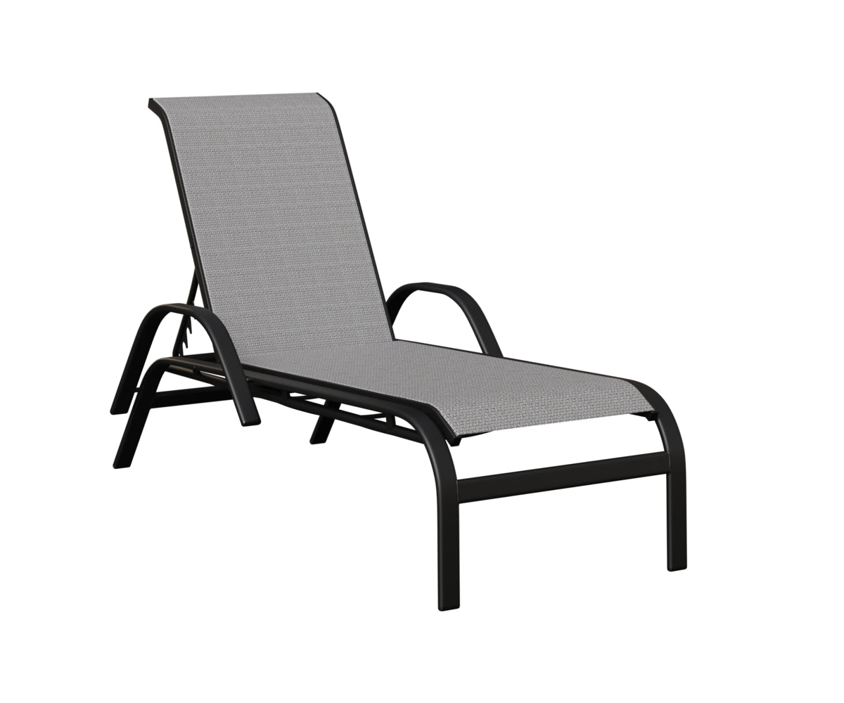 Murphy Sling Chaise Lounge With Arms
