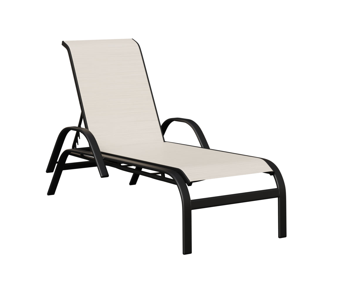 Murphy Sling Chaise Lounge With Arms