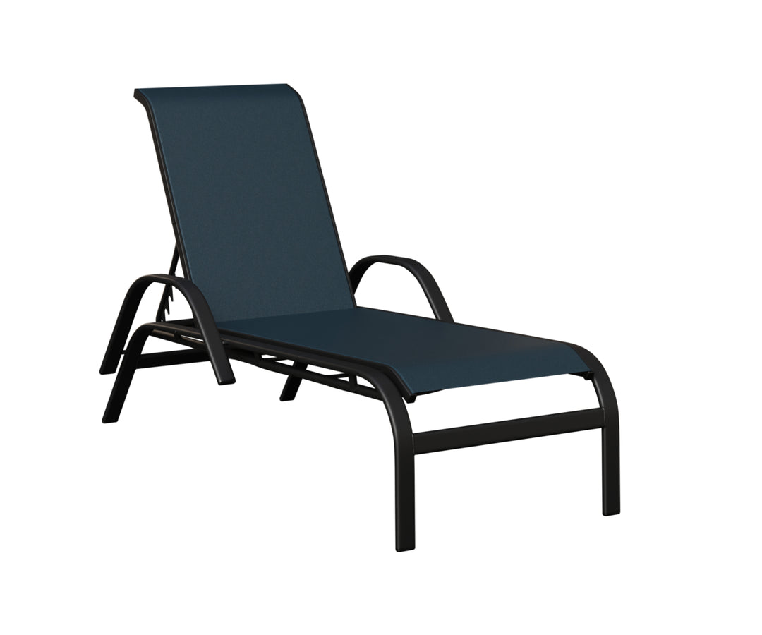 Murphy Sling Chaise Lounge With Arms