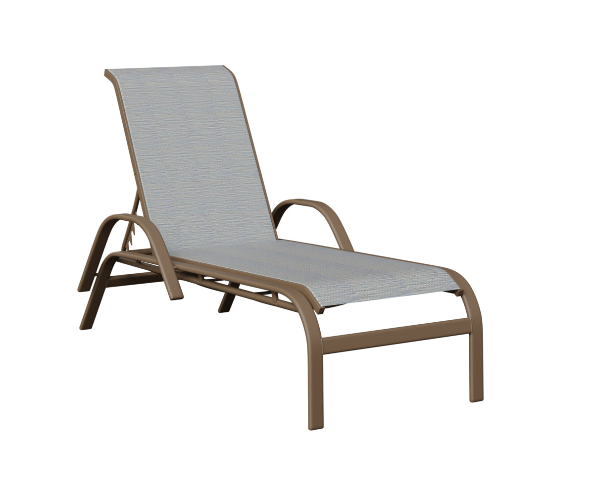Murphy Sling Chaise Lounge With Arms