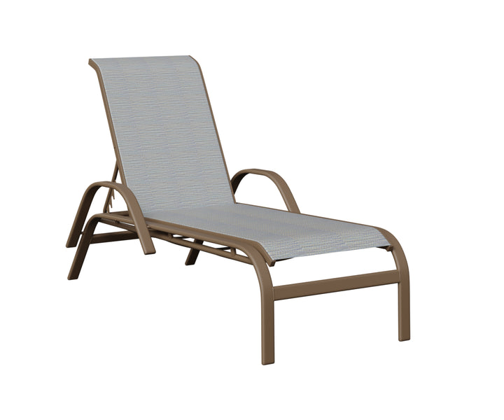 Murphy Sling Chaise Lounge With Arms