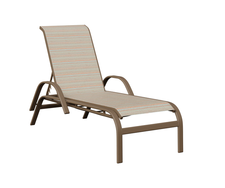 Murphy Sling Chaise Lounge With Arms