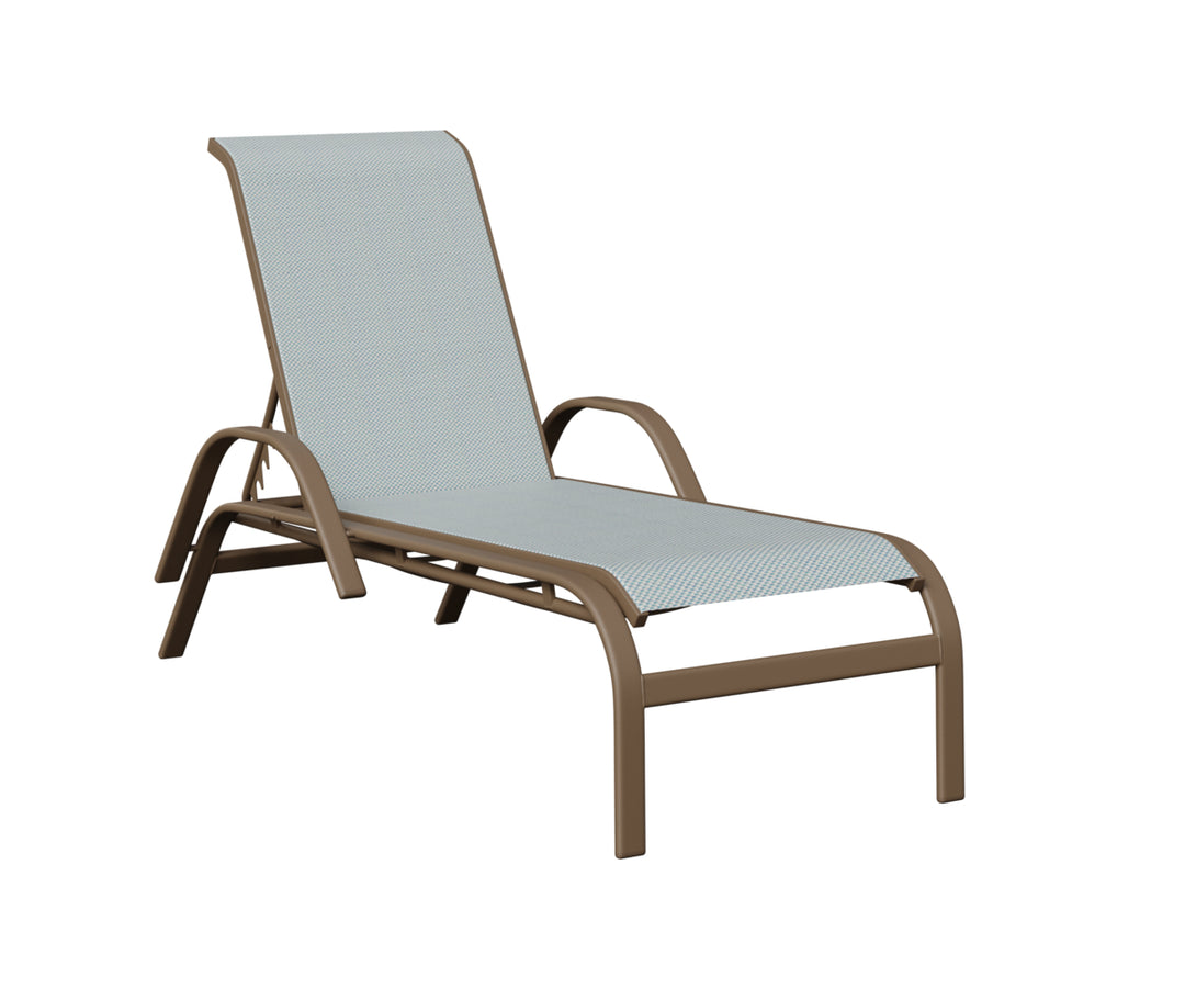 Murphy Sling Chaise Lounge With Arms