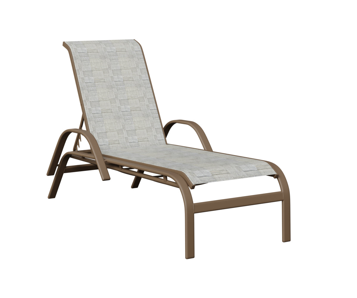 Murphy Sling Chaise Lounge With Arms