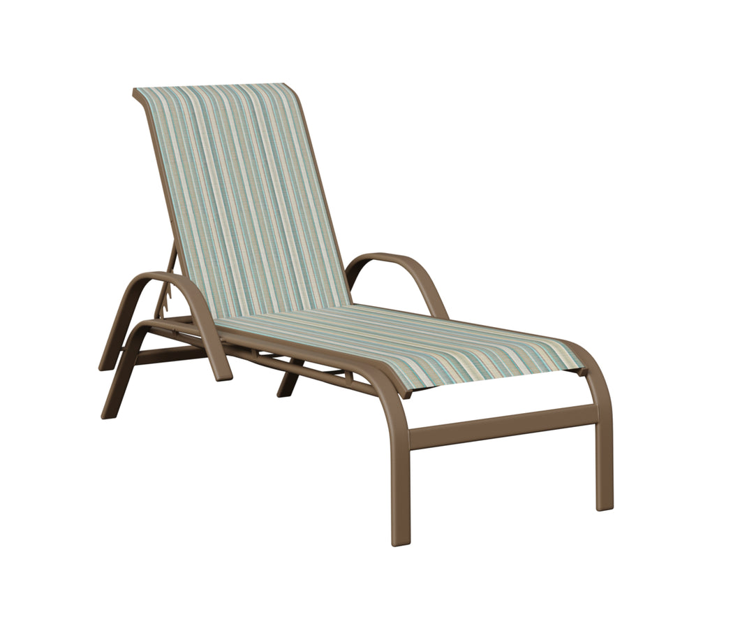 Murphy Sling Chaise Lounge With Arms