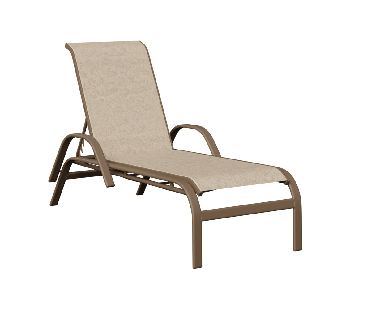 Murphy Sling Chaise Lounge With Arms
