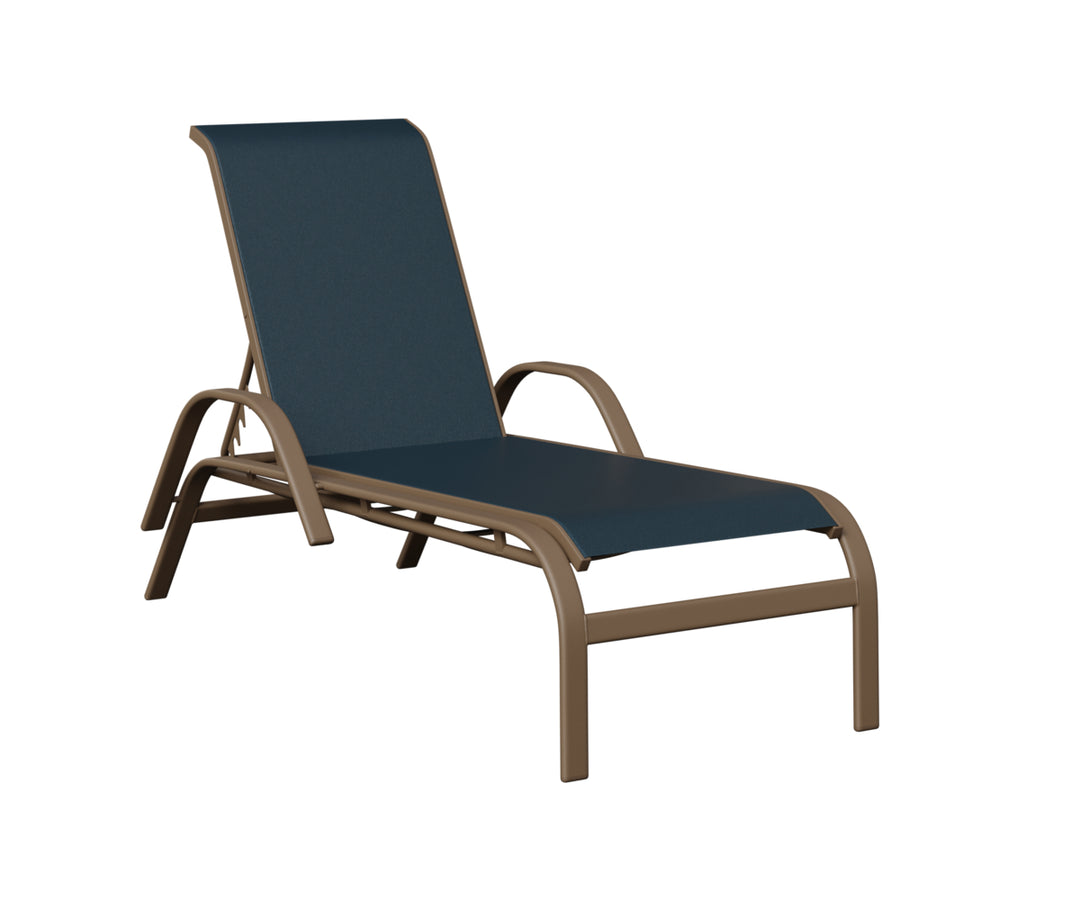 Murphy Sling Chaise Lounge With Arms
