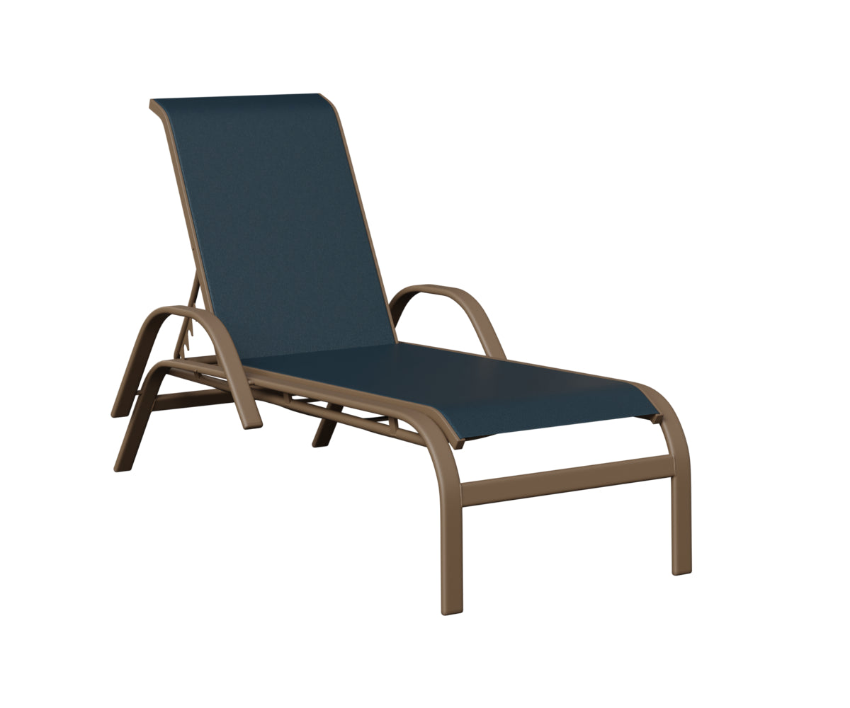 Murphy Sling Chaise Lounge With Arms