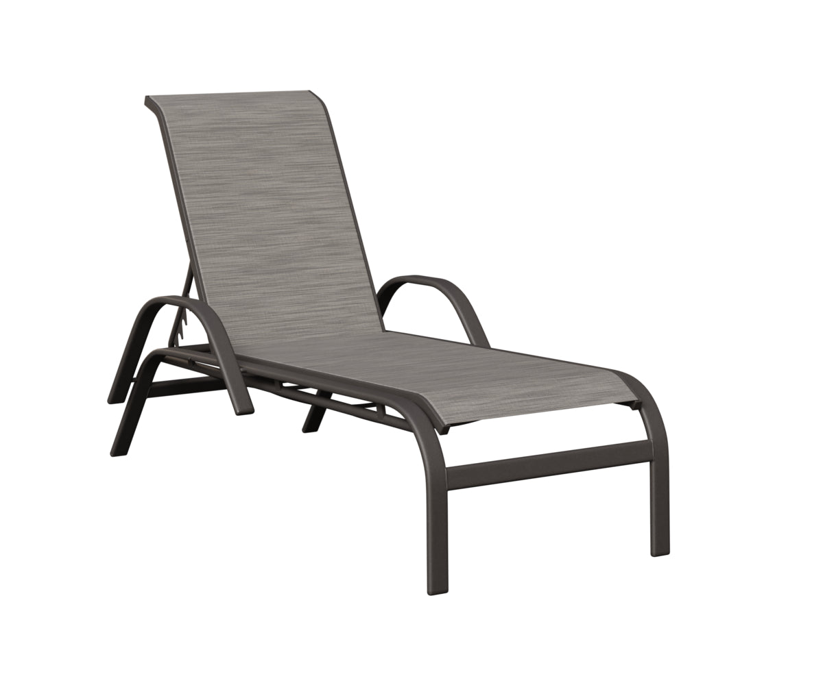 Murphy Sling Chaise Lounge With Arms