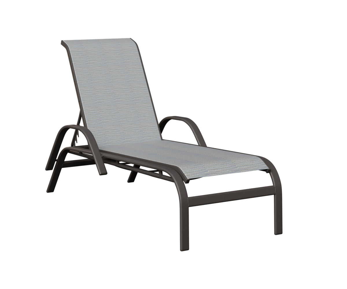 Murphy Sling Chaise Lounge With Arms