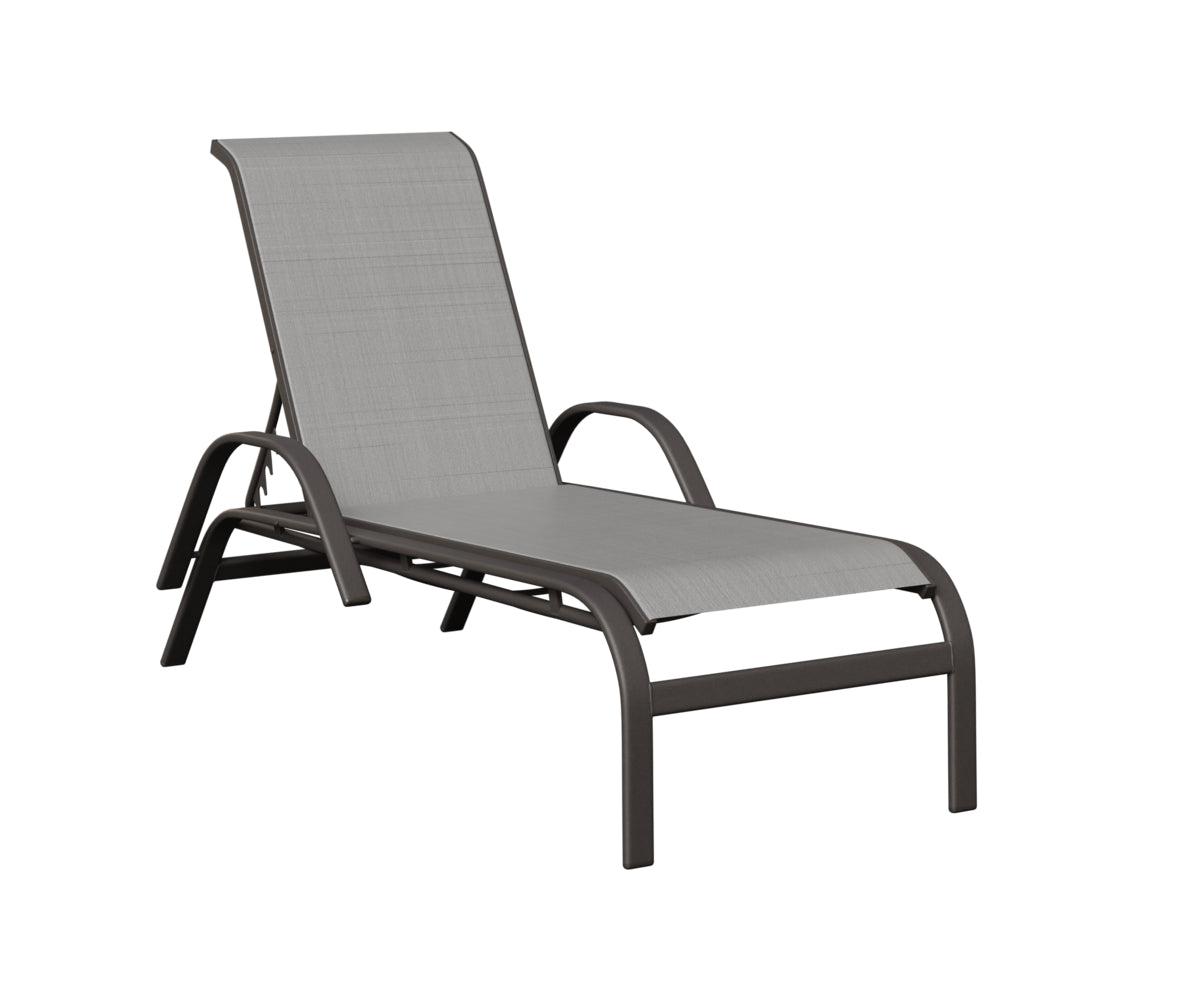 Murphy Sling Chaise Lounge With Arms