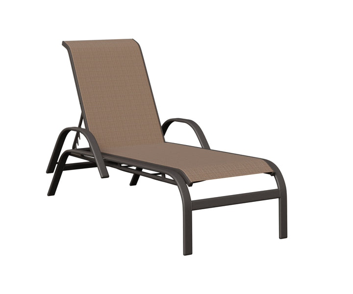 Murphy Sling Chaise Lounge With Arms