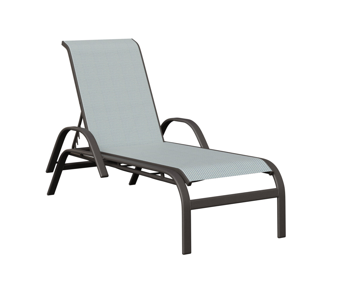 Murphy Sling Chaise Lounge With Arms