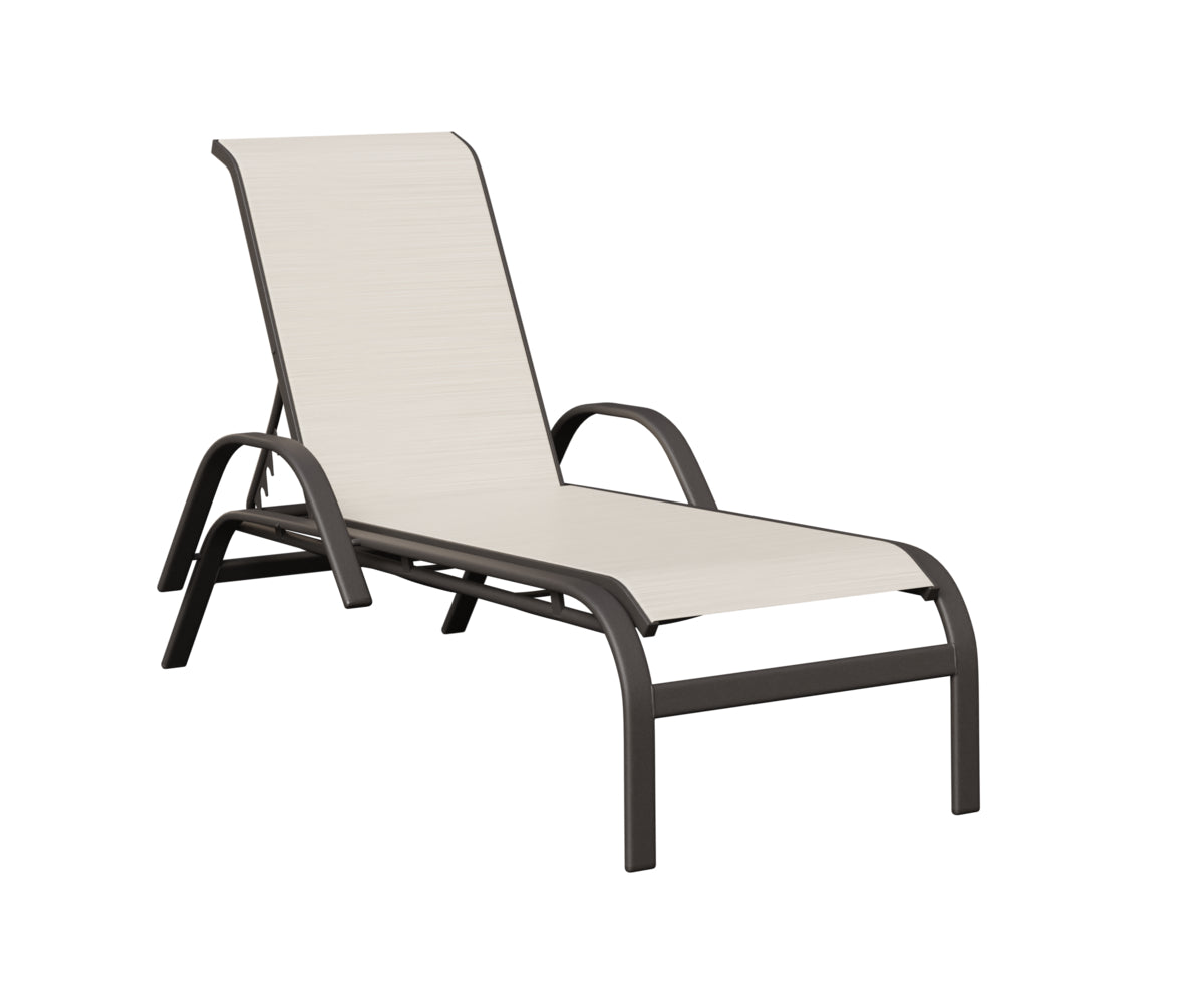 Murphy Sling Chaise Lounge With Arms