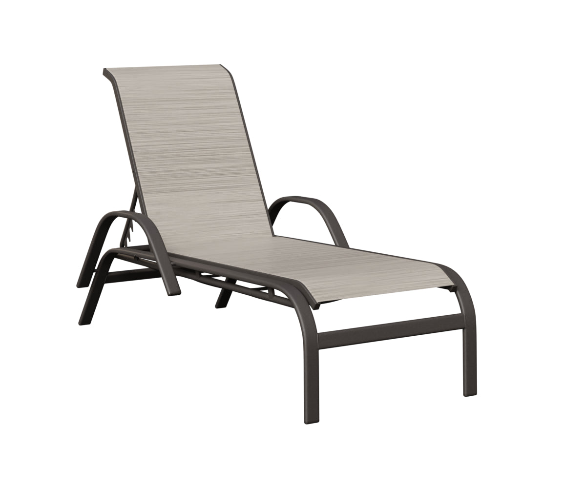 Murphy Sling Chaise Lounge With Arms